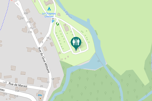 Map showing location of Rue du Chapeau Chinois 34 Toilet