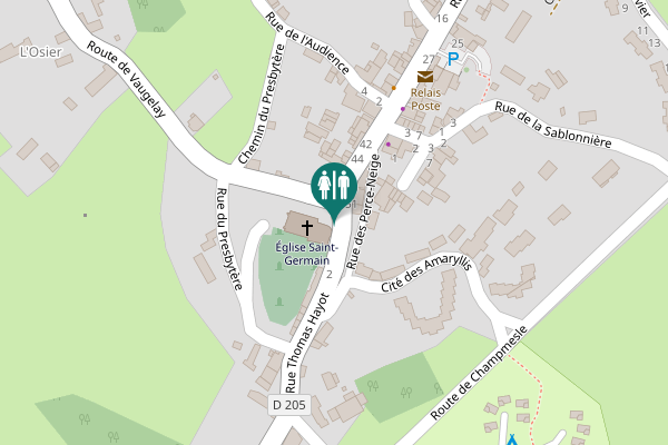 Map showing location of Rue du Perche Toilet