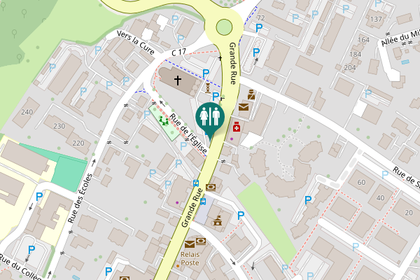 Map showing location of Grande Rue 109 Toilet