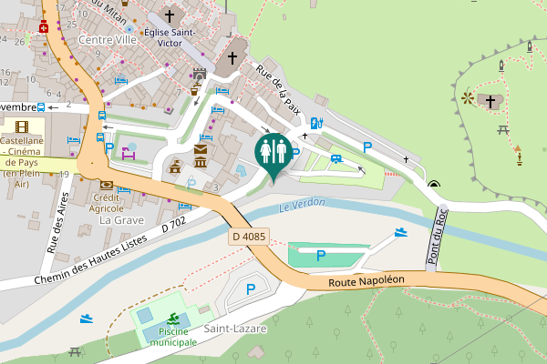 Map showing location of Montée de la Boudousque Toilet