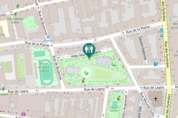 Map showing location of Allée Marie-Laurent 7 Toilet