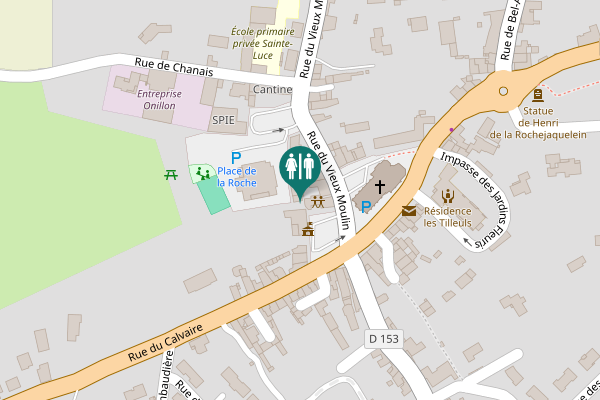 Map showing location of Rue du Vieux Moulin Toilet
