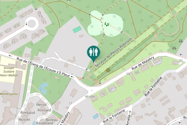 Map showing location of Terrasse du Plessis Robinson Toilet