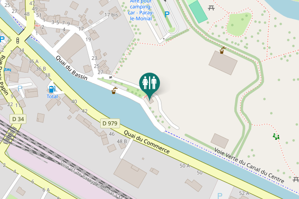 Map showing location of Chemin de Halage dit Levée du Canal Toilet