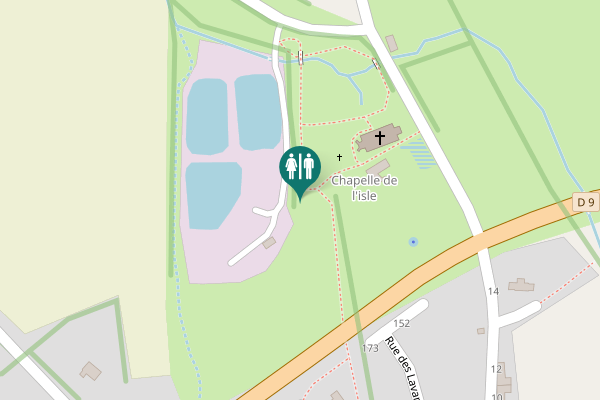 Map showing location of D 9 Toilet