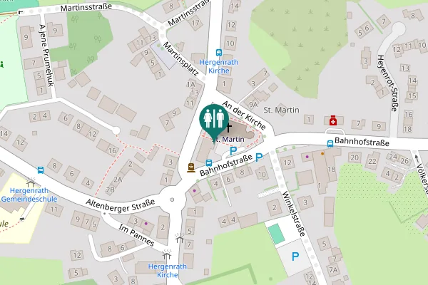 Map showing location of Aachener Straße 2 Toilet