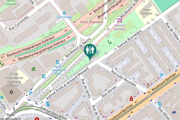 Map showing location of Avenue Émile et Armand Massard 1 Toilet