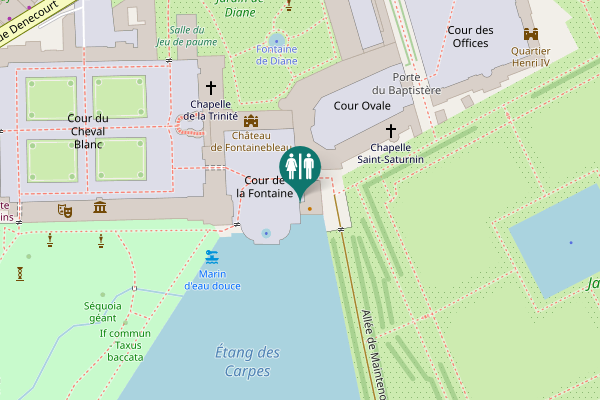 Map showing location of Cour de la Fontaine Toilet