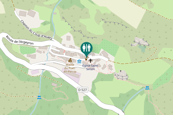 Map showing location of Grand-Rue Dame Percipia Toilet