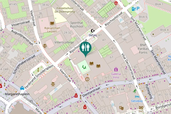 Map showing location of Rijschoolstraat 4 Toilet