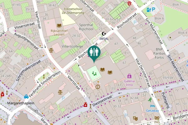Map showing location of Rijschoolstraat 4 Toilet