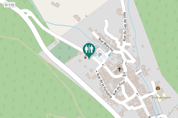 Map showing location of Saint-Laurent-le-Minier Toilet