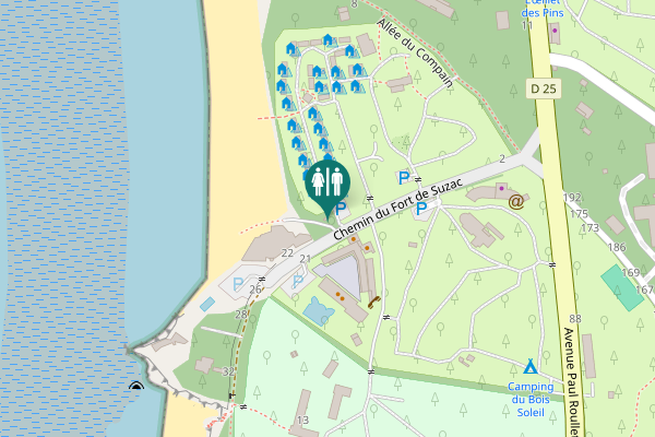 Map showing location of Avenue de Suzac 2 Toilet