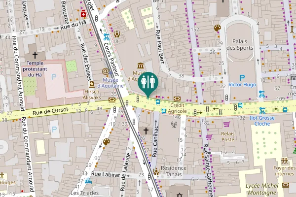 Map showing location of Cours Victor Hugo 139 Toilet