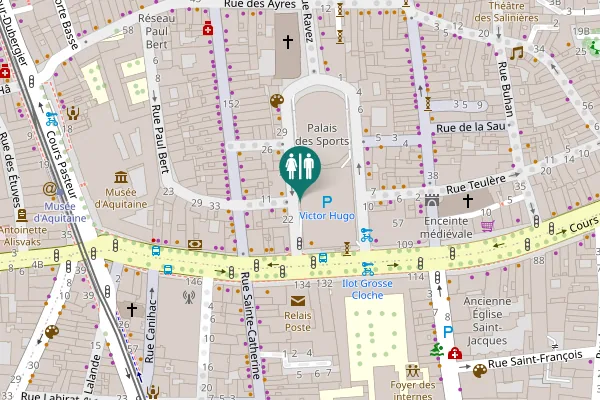Map showing location of Place de la Ferme de Richemont 24 Toilet