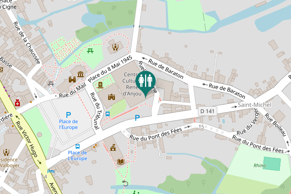 Map showing location of Ruelle Orgerie Toilet
