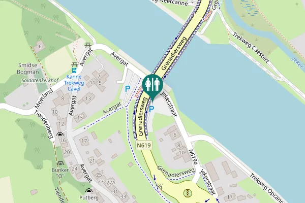 Map showing location of Grenadiersweg Toilet