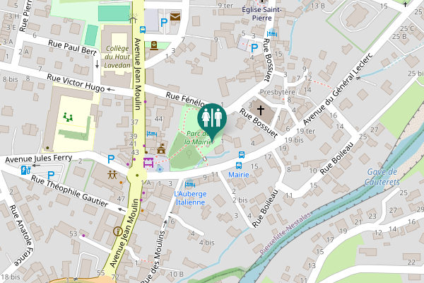 Map showing location of Rue Bossuet 1 Toilet