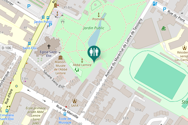 Map showing location of Avenue du Maréchal de Lattre de Tassigny 33 Toilet