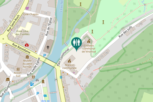 Map showing location of Parc Communal 1 Toilet