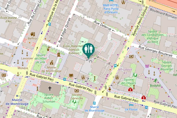 Map showing location of Passage Draeger 6 Toilet