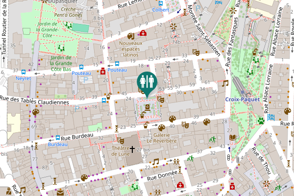 Map showing location of Place Chardonnet 1 Toilet