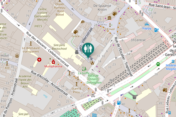Map showing location of Rue de Villers - Villersstraat 41 Toilet