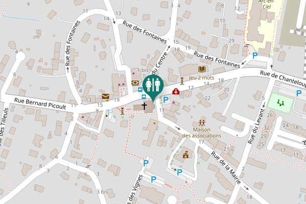 Map showing location of Rue de la Mairie 5 Toilet