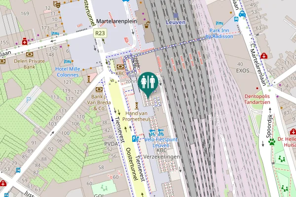 Map showing location of Professor Roger Van Overstraetenplein 1 Toilet