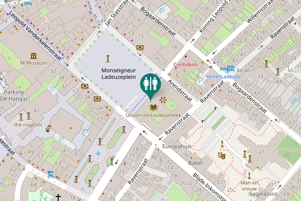 Map showing location of Monseigneur Ladeuzeplein 21 Toilet
