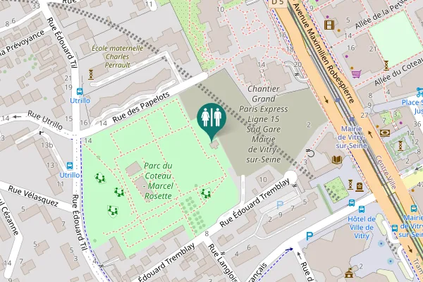 Map showing location of Rue des Papelots 4 Toilet