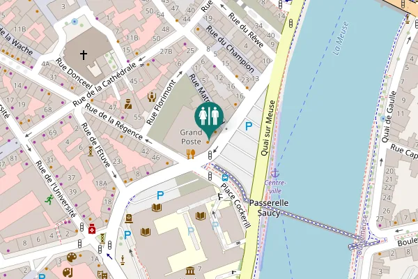 Map showing location of Quai sur Meuse 19 Toilet
