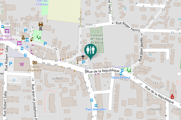 Map showing location of Impasse de l'Église Toilet