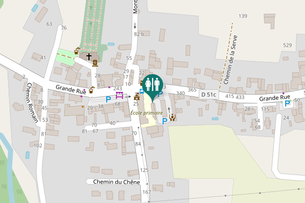Map showing location of Pact Toilet