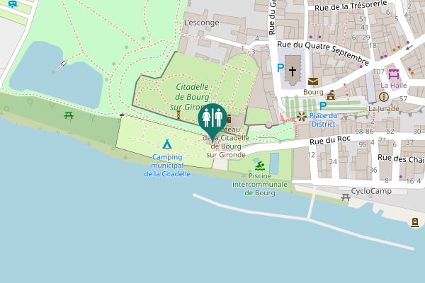 Map showing location of Rue du Roc 262 Toilet