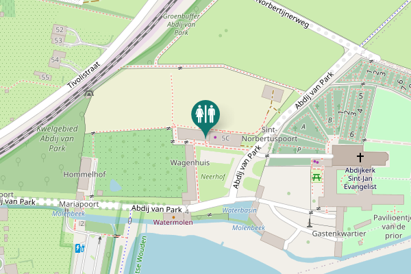 Map showing location of Abdij van Park 5C Toilet