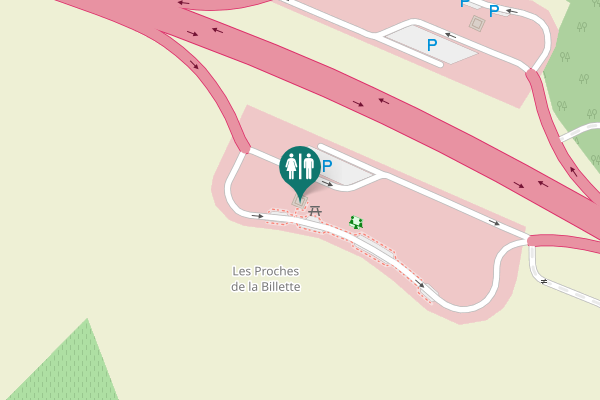 Map showing location of A 85 Toilet