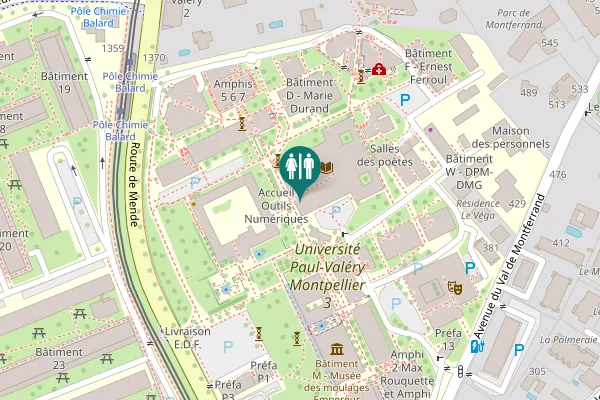 Map showing location of Avenue du Val de Montferrand 397 Toilet