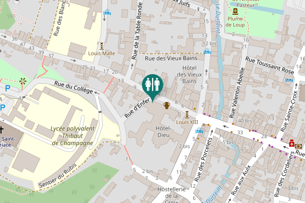 Map showing location of Rue d'Enfer 2 Toilet