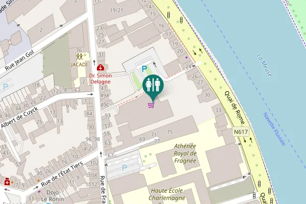Map showing location of Rue de Fragnée 71 Toilet