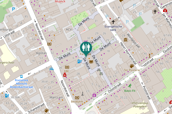 Map showing location of De Munt 8;8A Toilet