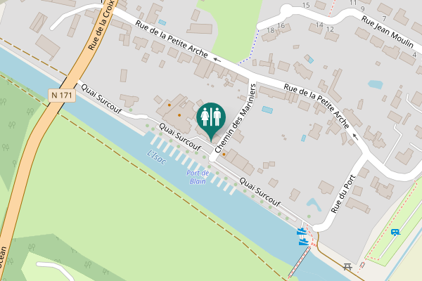 Map showing location of Chemin des Mariniers Toilet