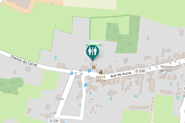 Map showing location of Forum François Mitterrand Toilet