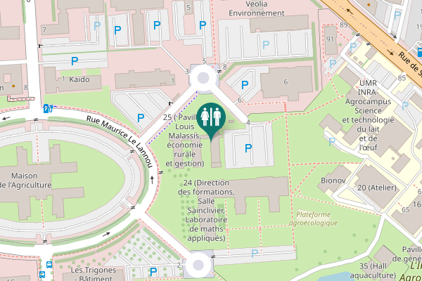 Map showing location of Allée Adolphe Bobierre 4 Toilet