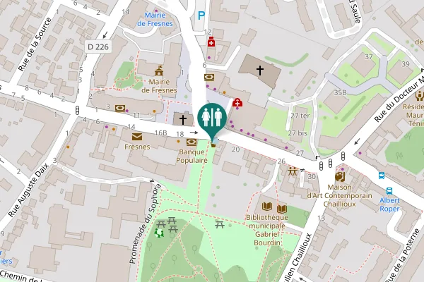 Map showing location of Promenade du Sophora Toilet