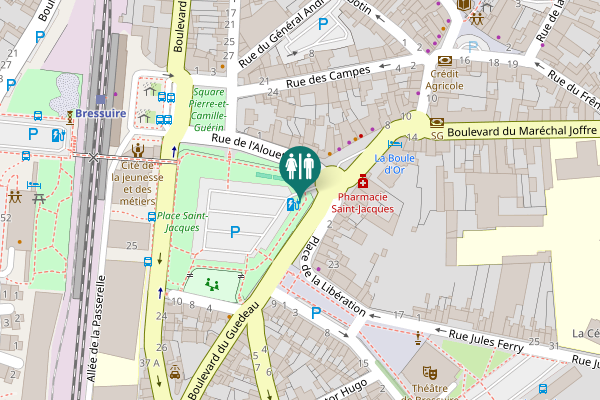 Map showing location of Place Saint-Jacques 2 Toilet