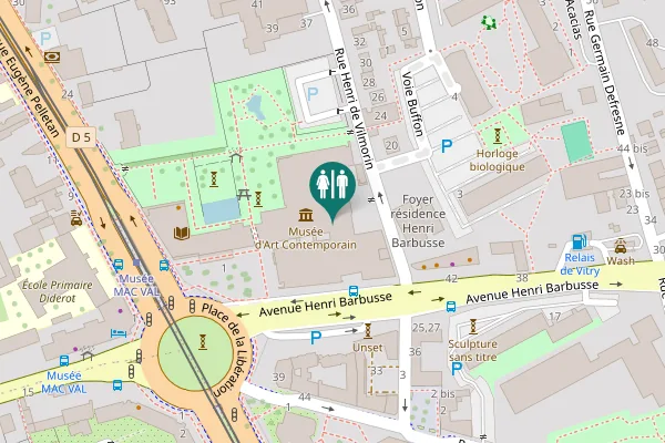 Map showing location of Rue Henri de Vilmorin 13 Toilet
