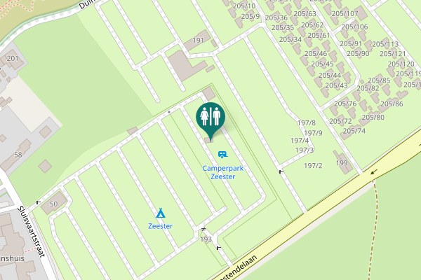 Map showing location of Duinenweg 191 Toilet