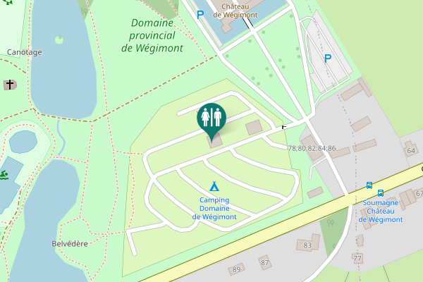 Map showing location of Chaussée de Wégimont 76 Toilet