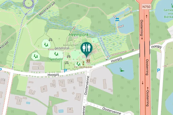 Map showing location of Hoogzij 7 Toilet